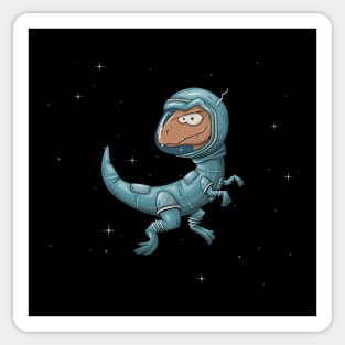 Velociraptor Astronaut Dino Raptor in Outer Space Sticker